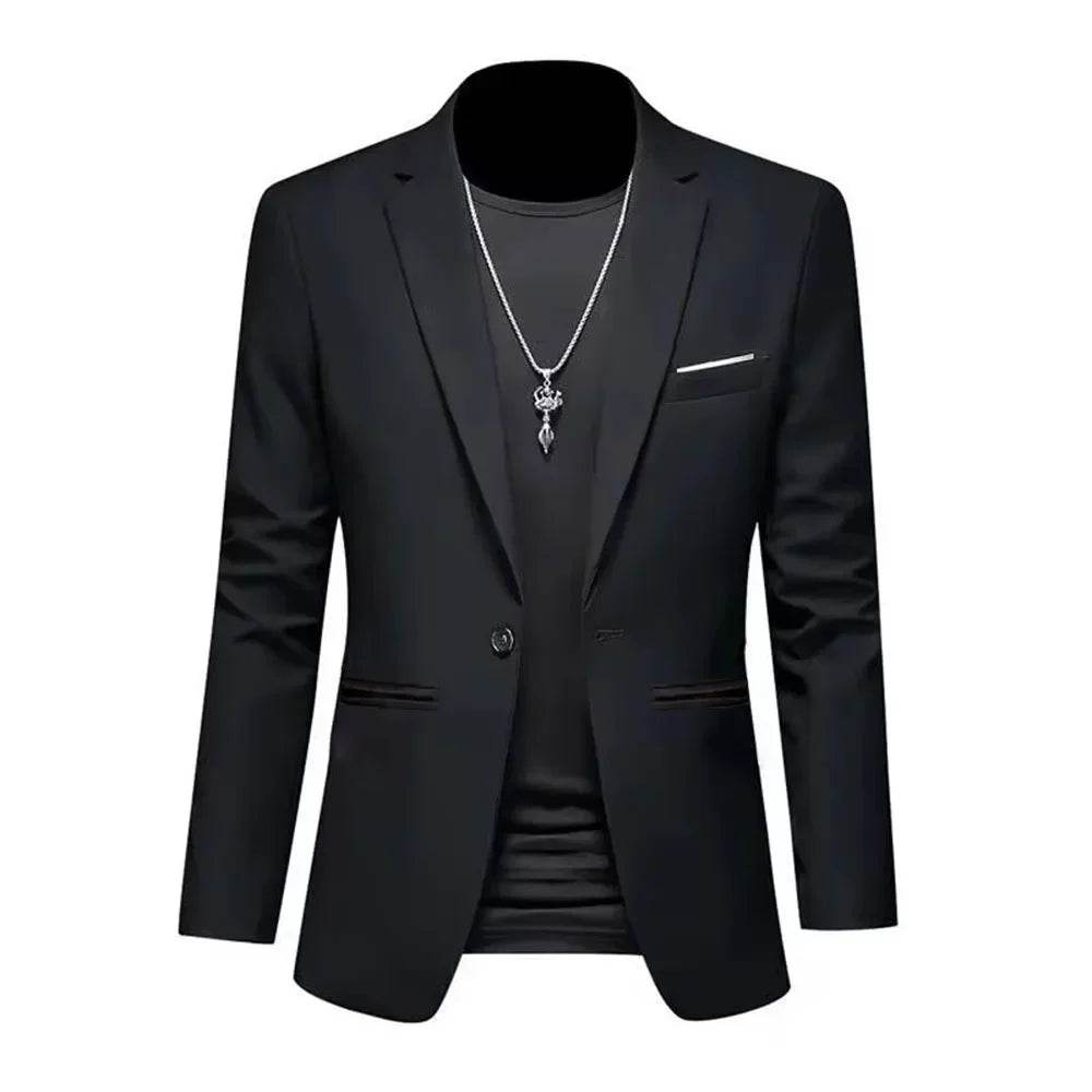 King Billion Men's Casual Business Suit Jacket - Slim Fit, Single Button - Buy Center US