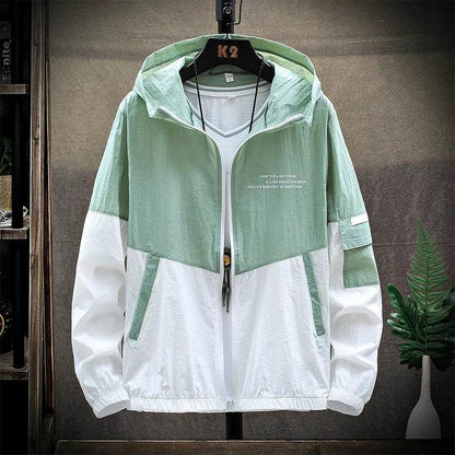 Men's Ultra Light Hooded Windbreaker Jacket - UV Sun Protection, Casual Style - Buy Center US