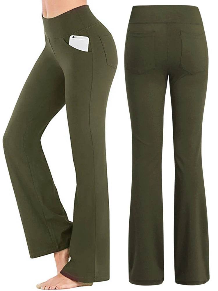 Allukasa High Waist Palazzo Pants - Elegant Slim Fit Trousers for Women - Buy Center US