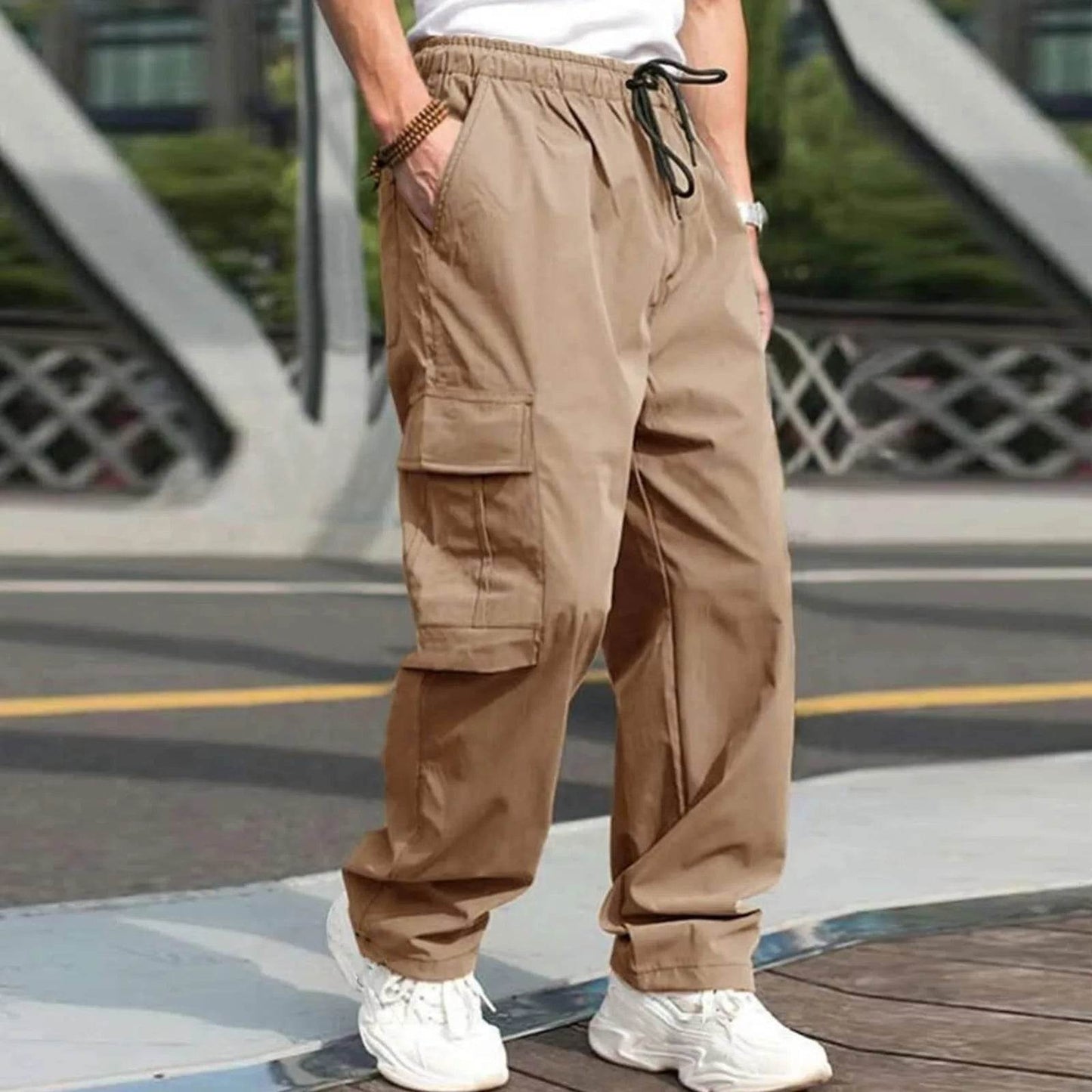 Casual Loose Straight Tube Pants - Men’s Fashionable Streetwear for Spring - Buy Center US