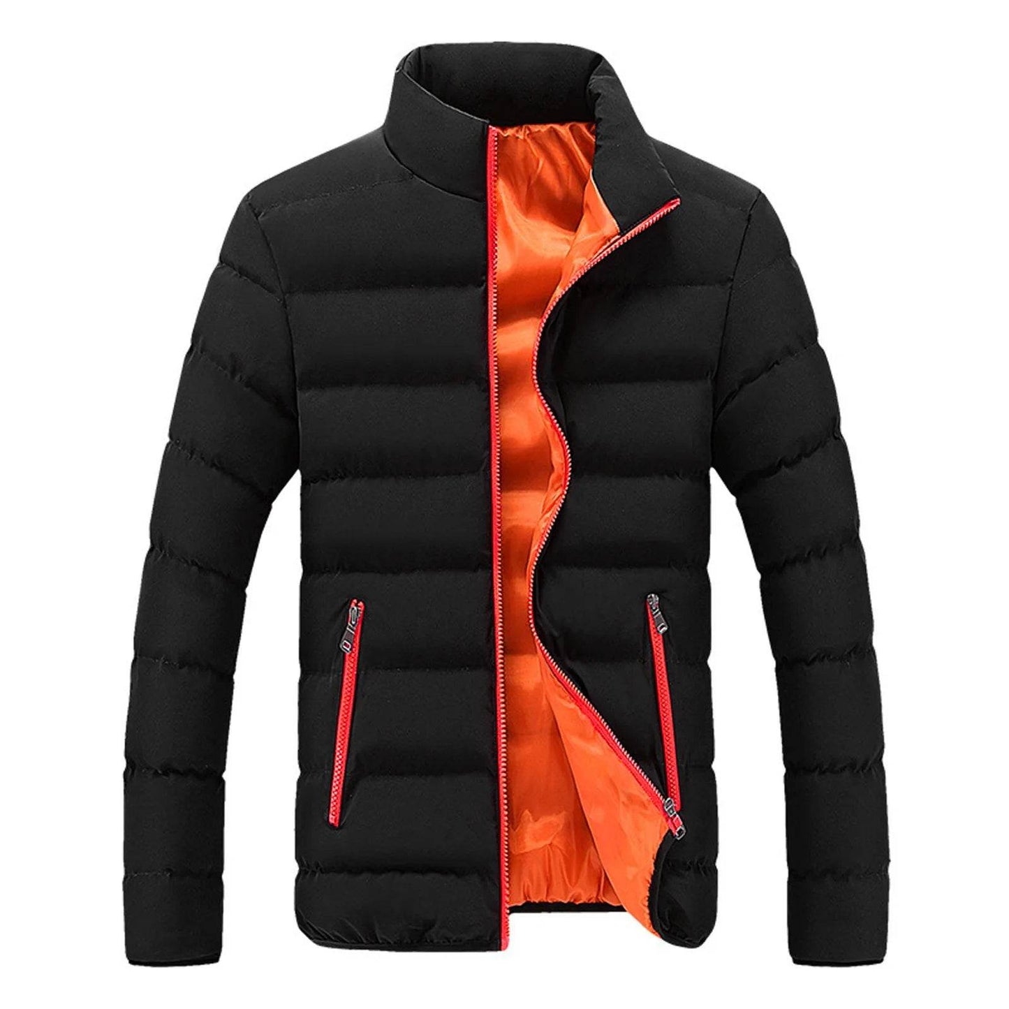ISHOWTIENDA Men's Zipper Bubble Coat - Lightweight Windproof Puffer Jacket - Buy Center US