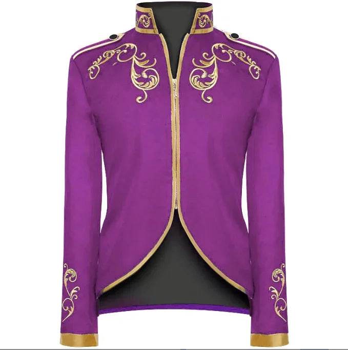 Qj Cinga British Style Embroidered Flower Suit - Wedding Party Blazer - Buy Center US