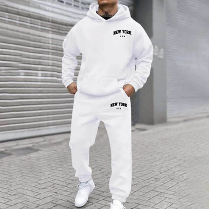 Oversize Men's Tracksuit Set - Autumn Fashion Hooded Sweatshirt & Pants - Buy Center US