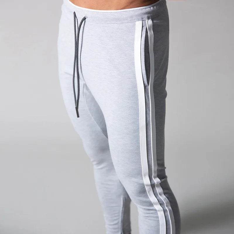 GYMNORTH Men's Casual Sports Pants - Spring/Fall Zippered Striped Design - Buy Center US