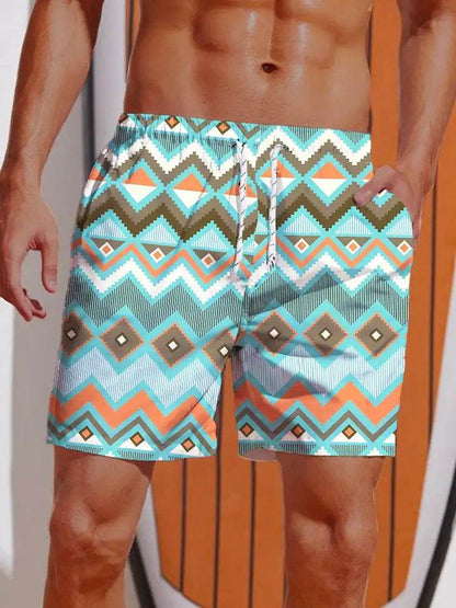 2024 Men's Hawaiian Board Shorts - Casual Swim Trunks with Drawstring - Buy Center US