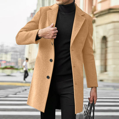 ZOMAXIUJEE Men’s Slim Fit Woolen Winter Jacket - Vintage Style Padded Coat - Buy Center US