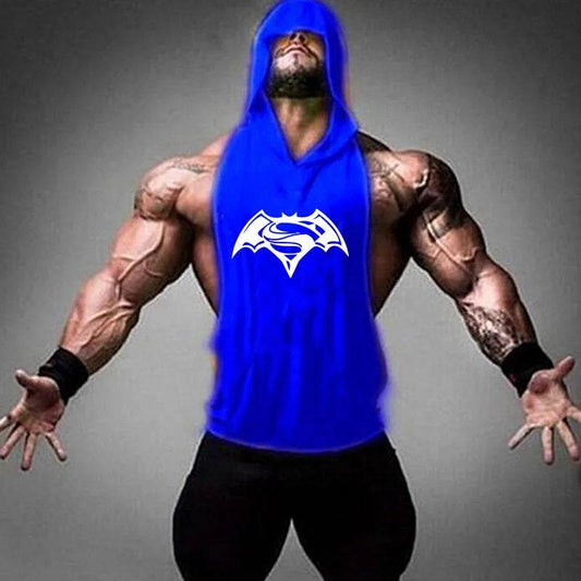 2024 Men's Cotton Tank Top - Hooded Sleeveless Gym Workout Shirt - Buy Center US