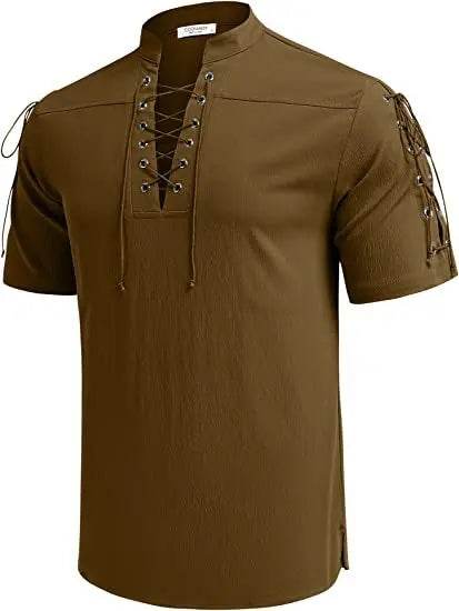 GYM STEEZE Summer Men's V-Neck Shirt - Breathable Casual Short Sleeve - Buy Center US
