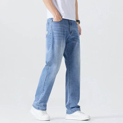 Men's Casual Straight Jeans - Lightweight Breathable Denim for Summer - Buy Center US