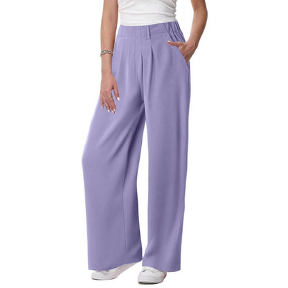 ZOMAXIUJEE Women's Solid Color Palazzo Pants - Casual & Comfortable - Buy Center US