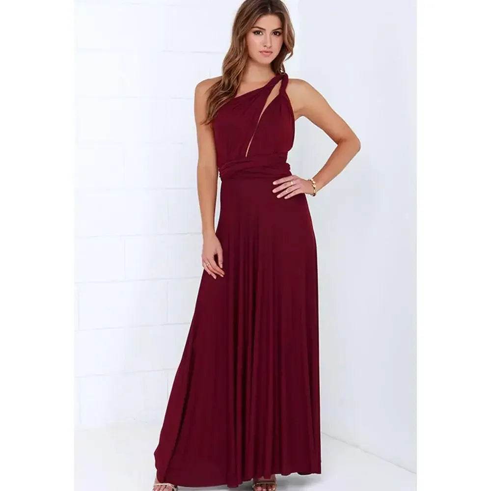 Bohemian V-Neck Maxi Dress - Sexy Sleeveless Summer Gown for Women - Buy Center US