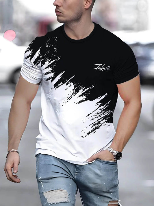 Casual Men's Short Sleeve Crew Neck T-Shirt - Quick Dry, Outdoor Ready - Buy Center US
