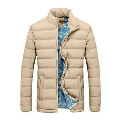 Men's Casual Quilted Jacket - Lightweight Cotton Zip-Up for Autumn/Winter - Buy Center US