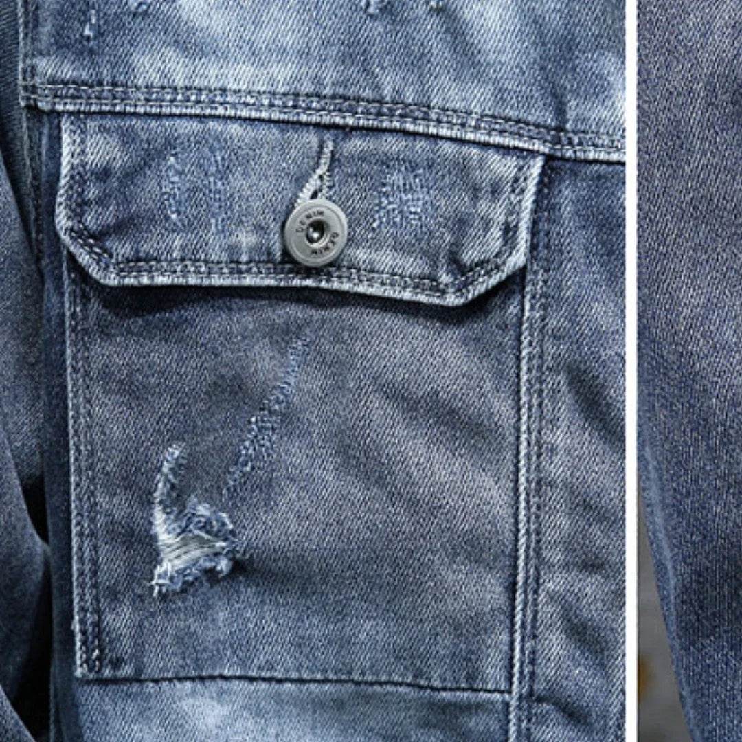 Luxury Men's Denim Cardigan Jacket - Spring Autumn Harajuku Style Coat - Buy Center US