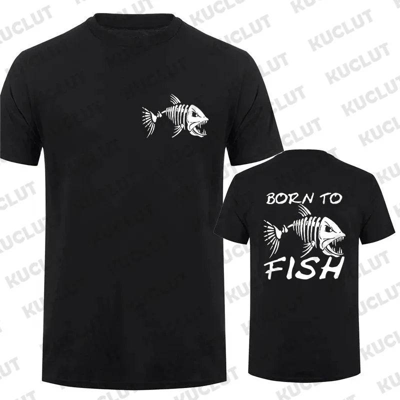 Born To Fish Funny T-Shirt - Casual Short Sleeve for Fishing Lovers - Buy Center US