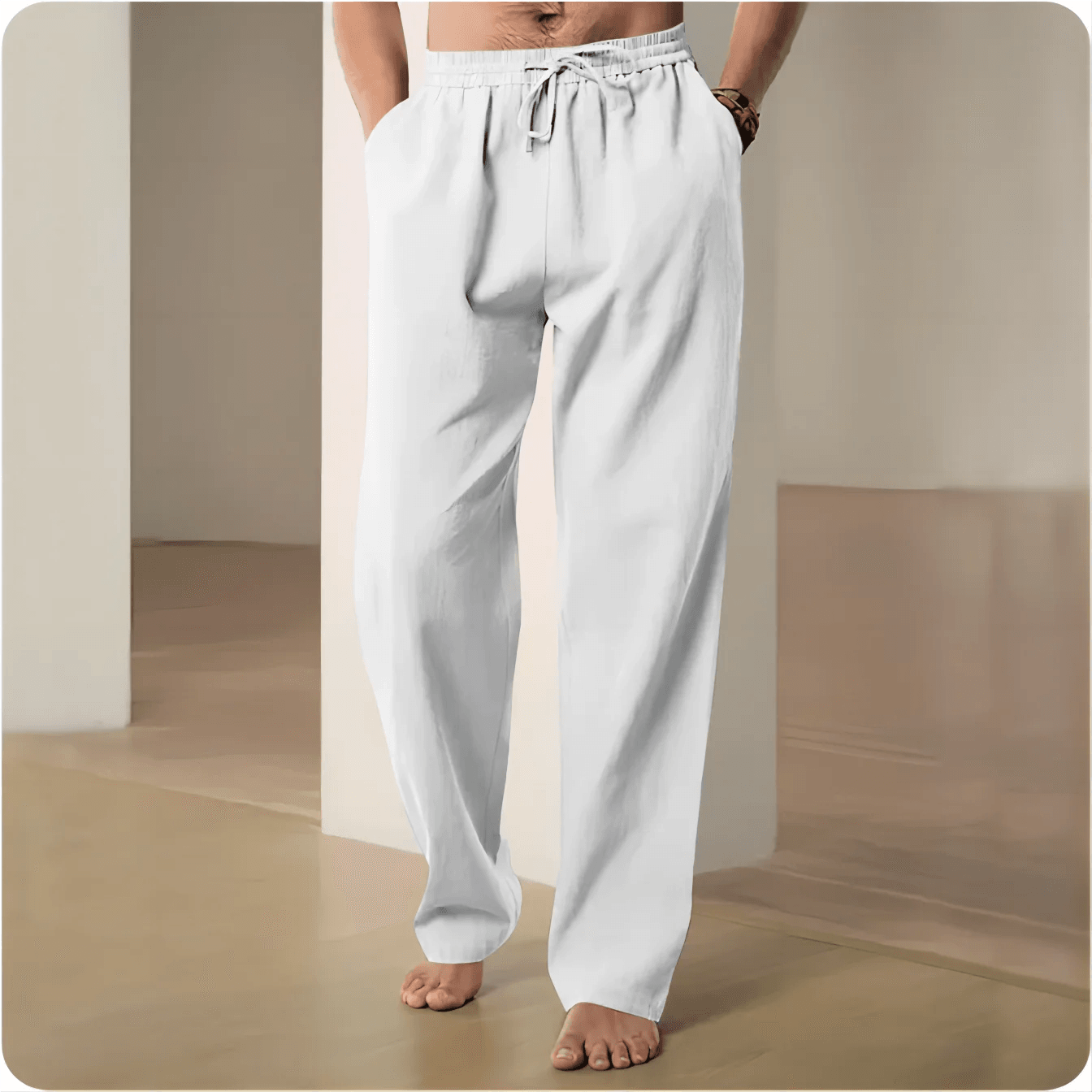 2025 Stylish Mens Cotton Hemp Trousers - Breathable Casual Wear - Buy Center US