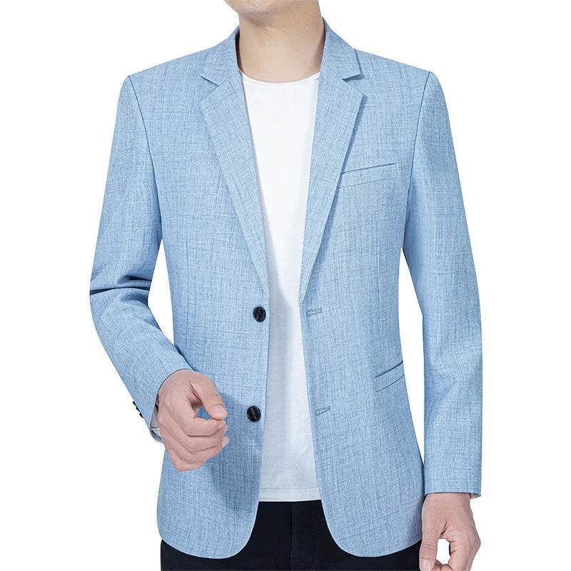 New Summer Men's Slim Blazer Jacket - Casual Business Suit for All Occasions - Buy Center US