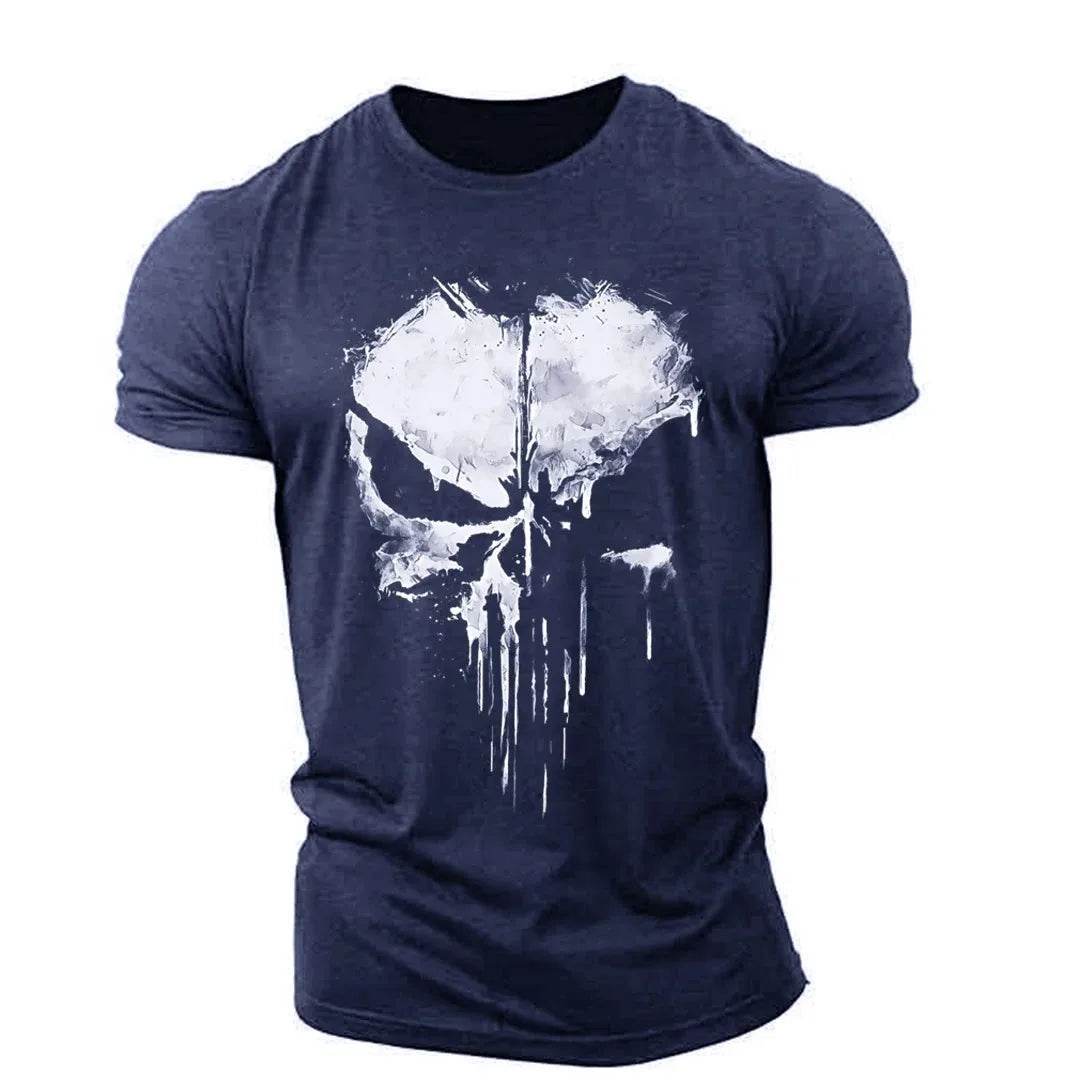 Punisher Skull Men's T-Shirt - Breathable Oversized Sport Top - Buy Center US