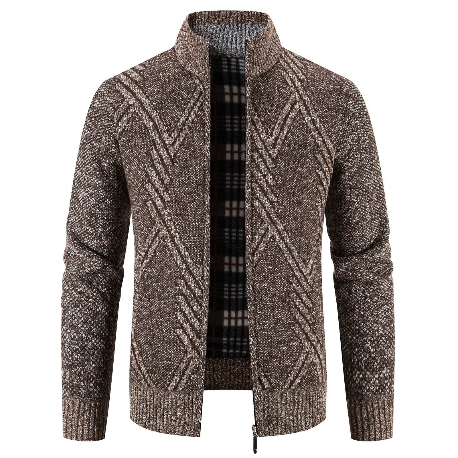 ENWEIGE Men's Fleece Sweater Coat - Warm Knit Zip Windbreaker Jacket - Buy Center US