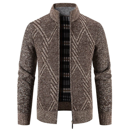 ENWEIGE Men's Fleece Sweater Coat - Warm Knit Zip Windbreaker Jacket - Buy Center US