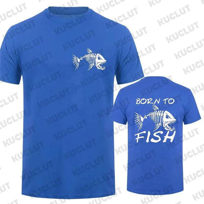Born To Fish Funny T-Shirt - Casual Short Sleeve for Fishing Lovers - Buy Center US