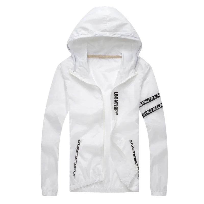 Men's Summer Windbreaker Jacket - Lightweight Hooded Cycling Coat - Buy Center US
