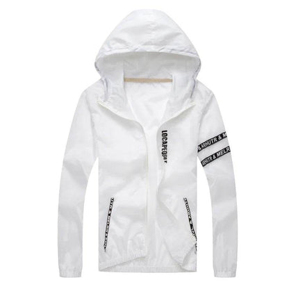 Men's Summer Windbreaker Jacket - Lightweight Hooded Cycling Coat - Buy Center US