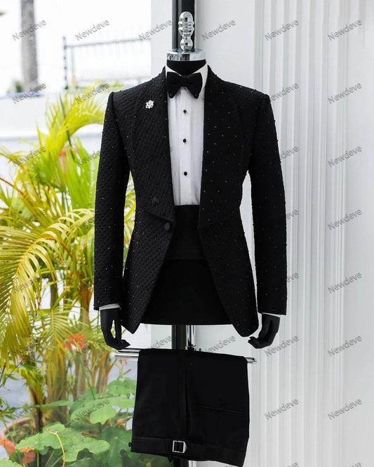 Modern Men's Plus Size Suit - Tailored Blazer & Pants Wedding Tuxedo - Buy Center US