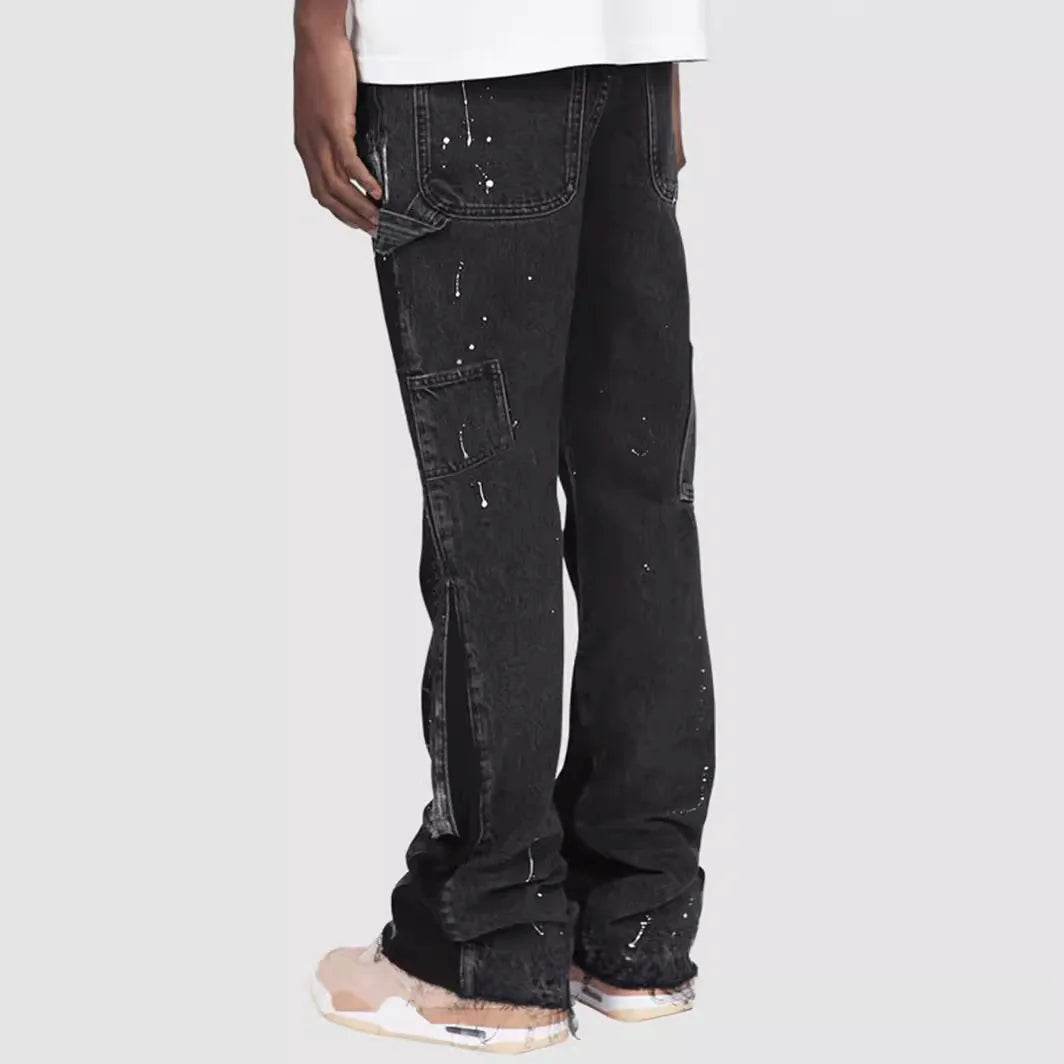 Vintage Ankle Length Washed Jeans for Men - Casual Streetwear Style - Buy Center US