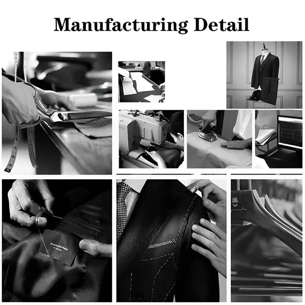 Men's 3-Piece Wedding Suit - Elegant Single-Breasted Jacket & Trousers - Buy Center US