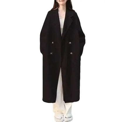Women’s Loose Double-Breasted Trench Coat - Windproof & Warm - Buy Center US