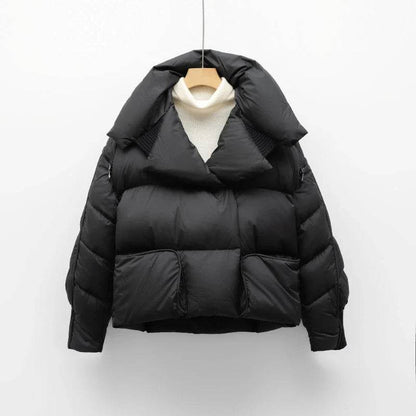 Women's White Duck Down Jacket - Warm Parkas with Removable Sleeves - Buy Center US