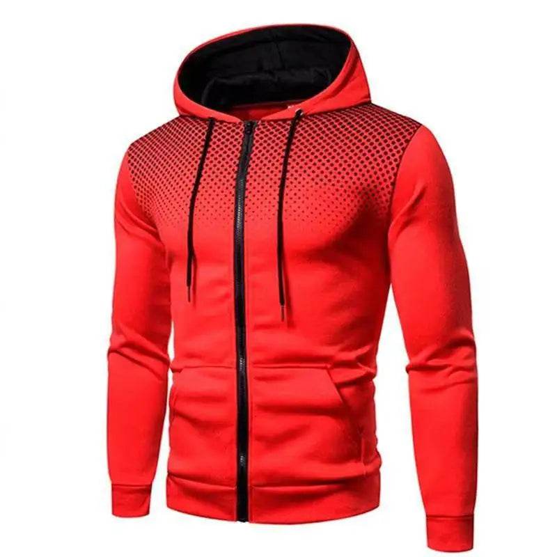 2024 Men's Hoodie Jacket - Zippered Hooded Pullover for Casual Style - Buy Center US