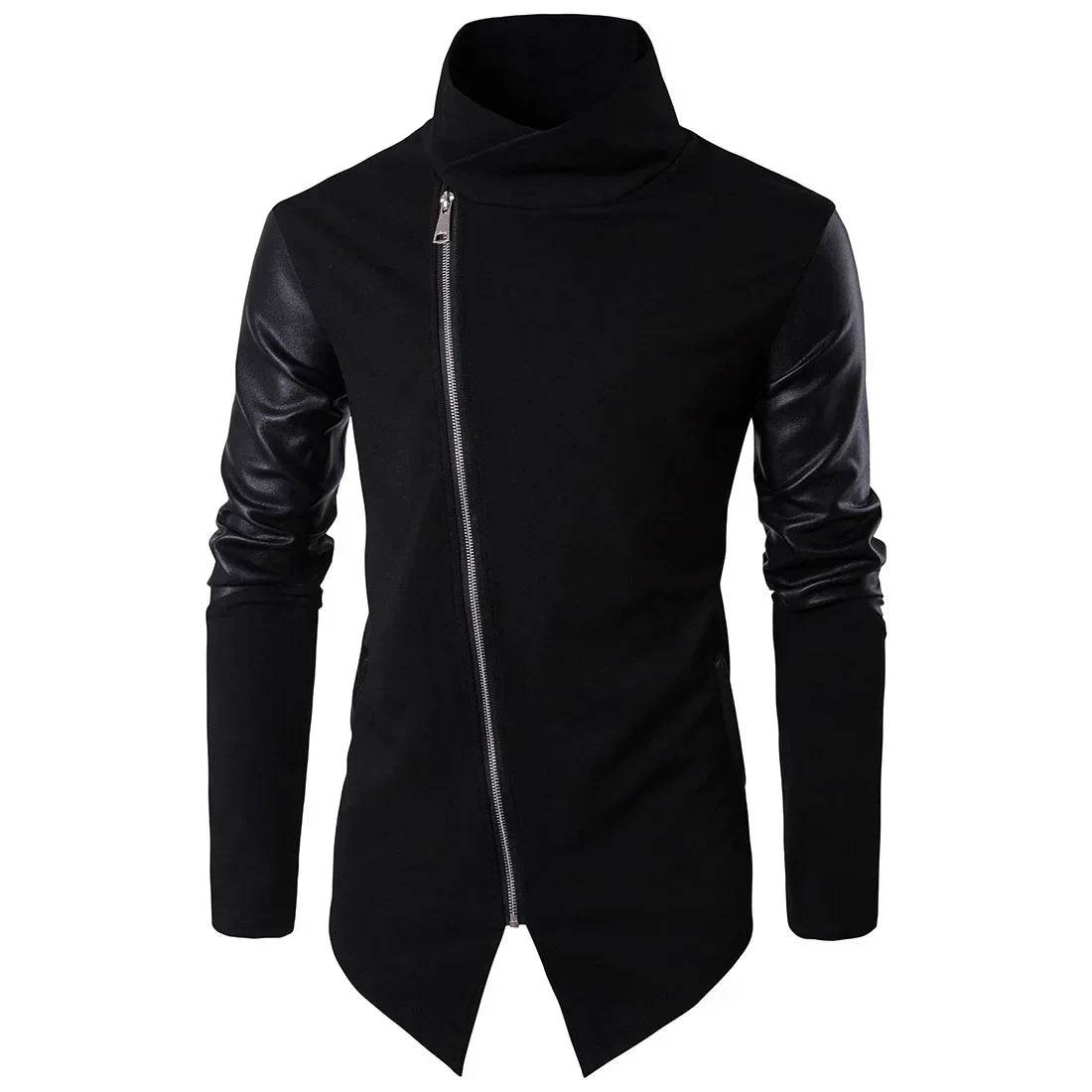 Donsignet Men's Spring Fashion Jacket - Slim Fit Knitted Leather Style - Buy Center US