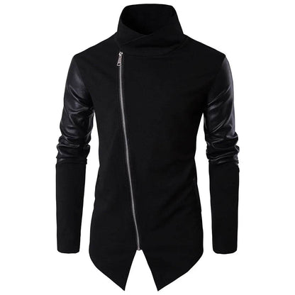 Donsignet Men's Spring Fashion Jacket - Slim Fit Knitted Leather Style - Buy Center US