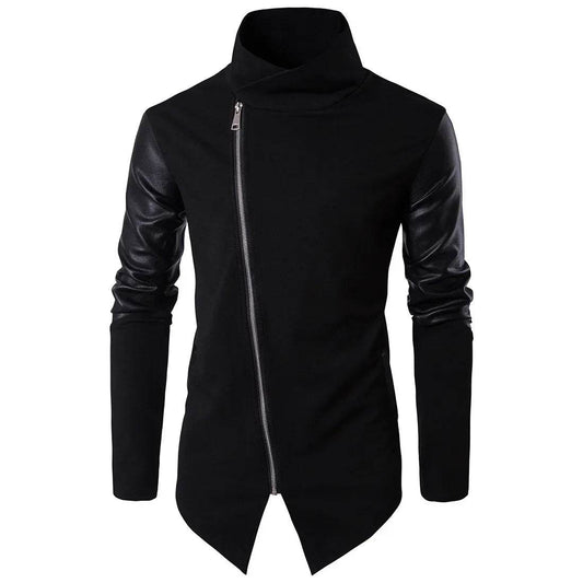 Donsignet Men's Spring Fashion Jacket - Slim Fit Knitted Leather Style - Buy Center US