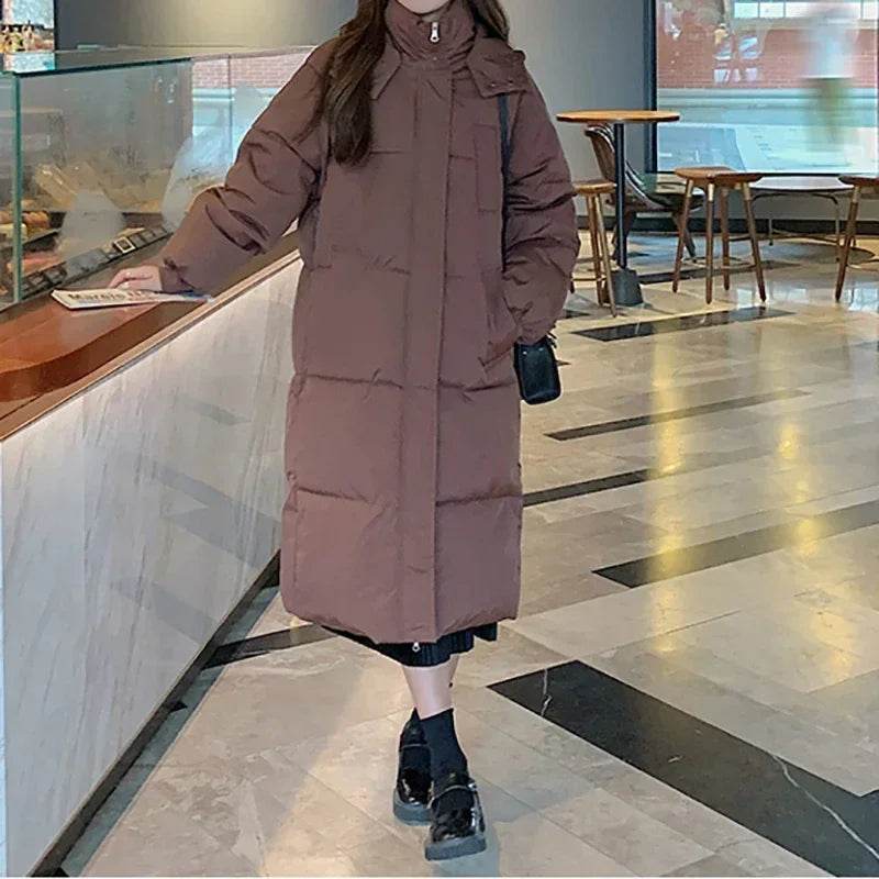 ABRINI Women's Hooded Long Coat - Warm Thicken Casual Parka - Buy Center US