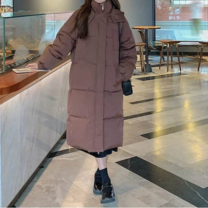 ABRINI Women's Hooded Long Coat - Warm Thicken Casual Parka - Buy Center US