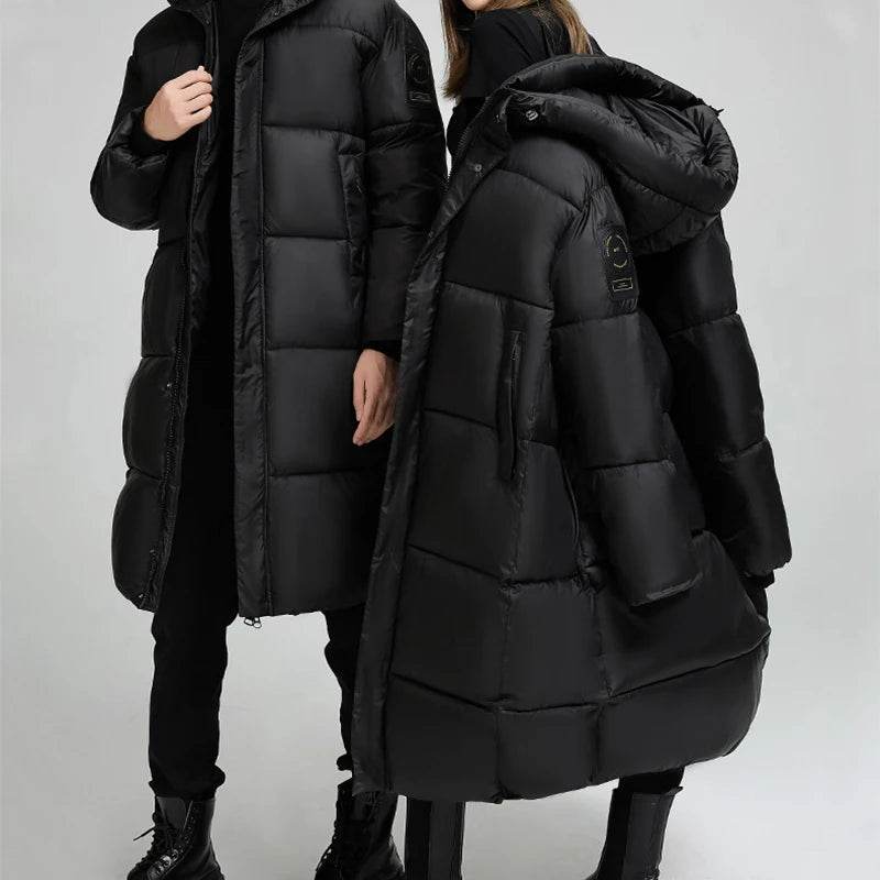 ABRIN Women’s Hooded Down Coat - Oversized Casual Winter Jacket - Buy Center US
