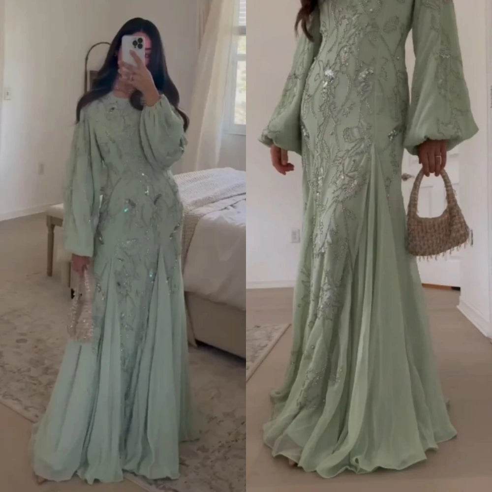 Customized A-Line Evening Dress - Exquisite Chiffon Gown for Formal Occasions - Buy Center US