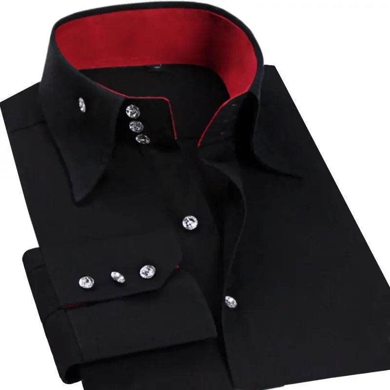 Premium White Dress Shirt for Men - Non-Iron Wrinkle Resistant Long Sleeve - Buy Center US