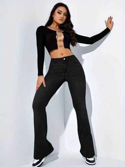 LEEYOVEE Women's High Waist Boot Cut Jeans - Stretch & Comfortable Fit - Buy Center US