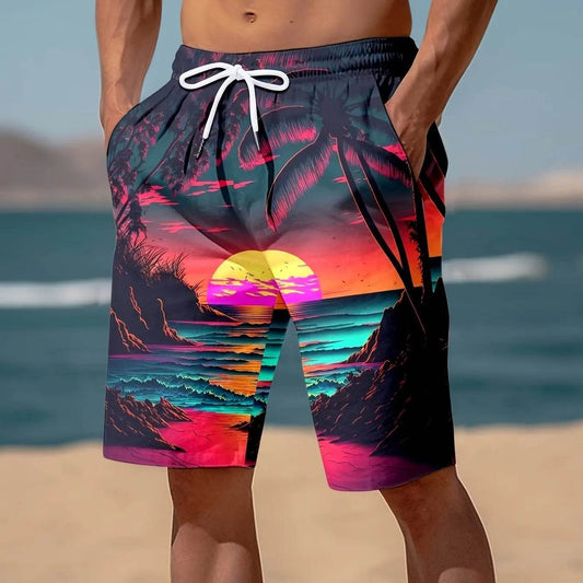 Colorful Summer Hawaiian Beach Shorts - Casual Surfing Trunks for All - Buy Center US