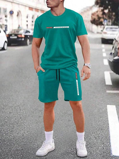 Urban Men's Crew Neck Short Sleeve Suit - Casual & Comfortable for Outdoor - Buy Center US