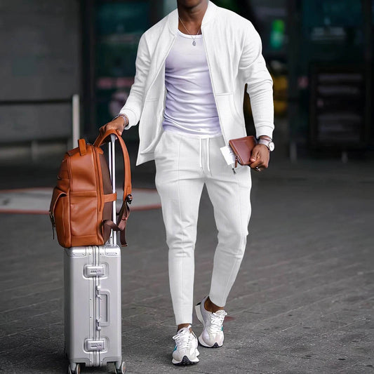 Boilen Heng Xin Men's Casual Blazer Set - Waffle Baseball Suit - Buy Center US