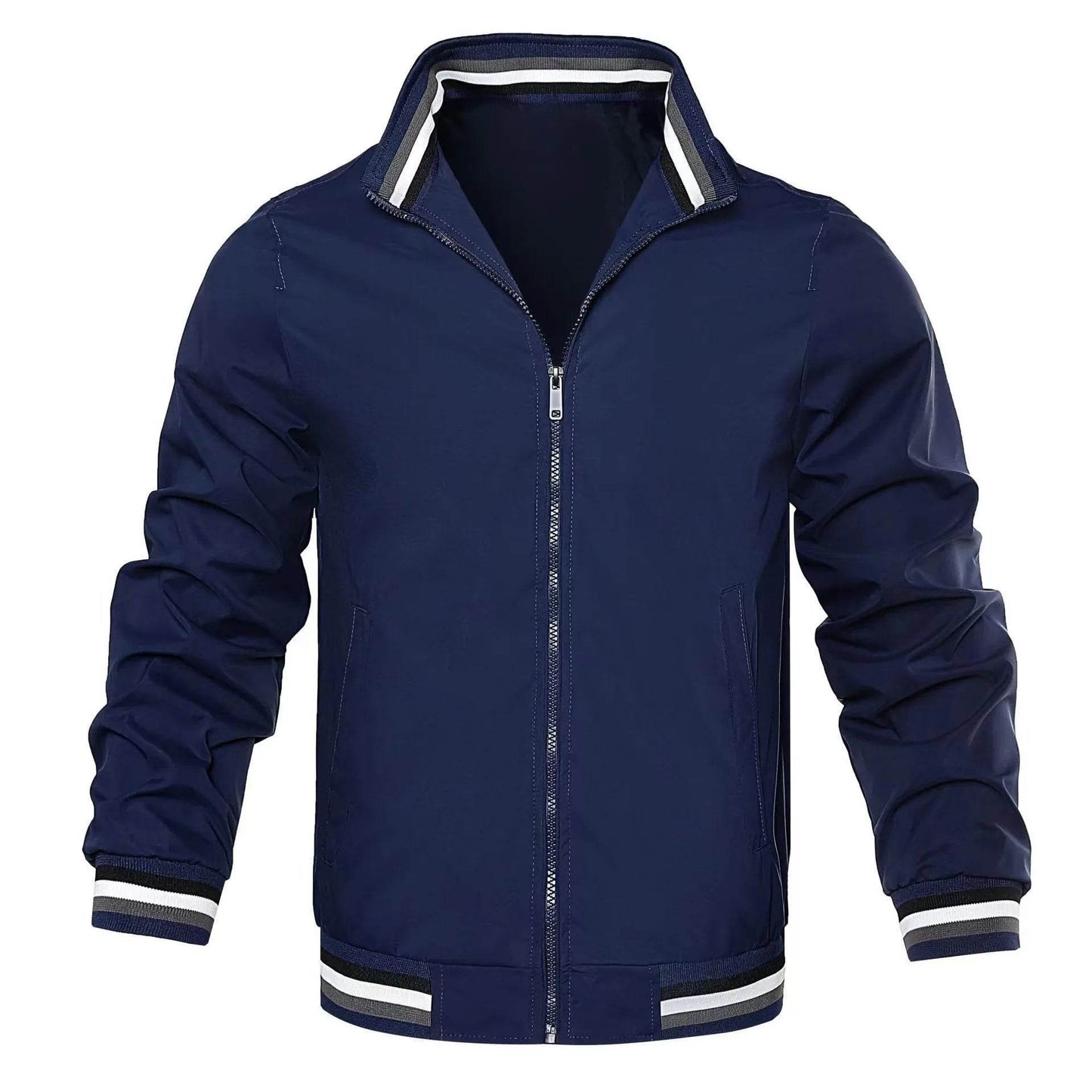Casual Men's Windbreak Bomber Jacket - Lightweight Spring & Summer Wear - Buy Center US