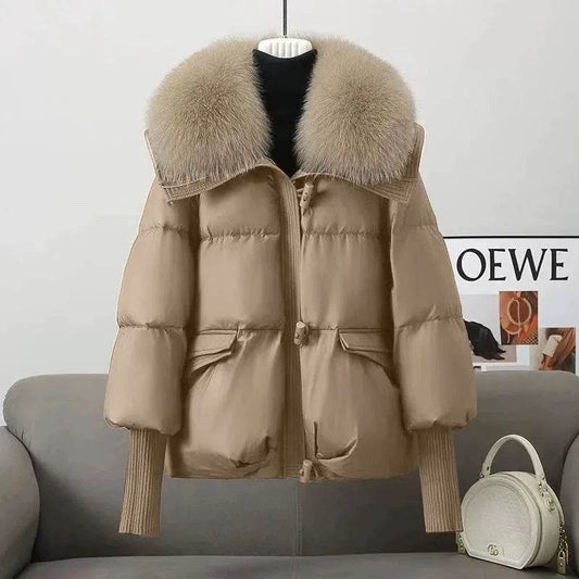 Women's Down Cotton-padded Jacket - Korean Style, Thick, Casual Wear - Buy Center US