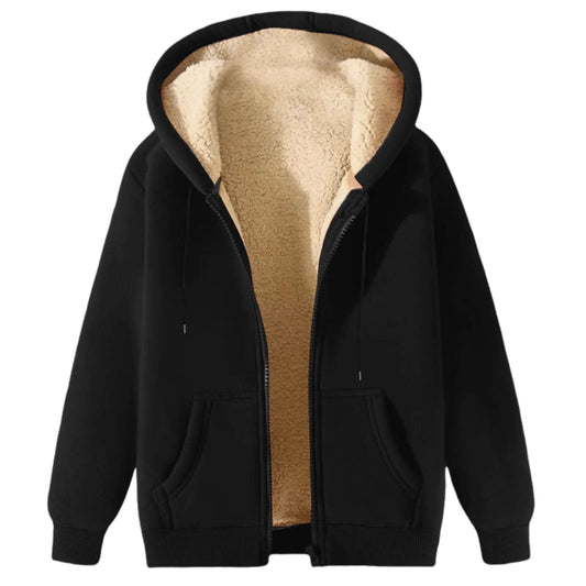 Men's Winter Hooded Jacket - Fleece Lined, Zip Up, Casual Style - Buy Center US