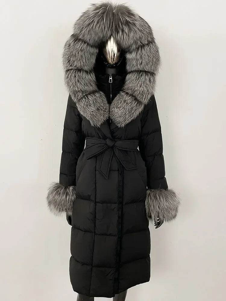 Elegant Hooded Women’s Winter Jacket - 90% Duck Down, Warm & Stylish - Buy Center US