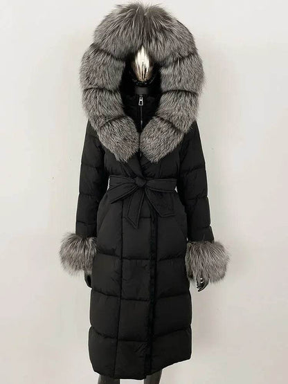 Elegant Hooded Women’s Winter Jacket - 90% Duck Down, Warm & Stylish - Buy Center US